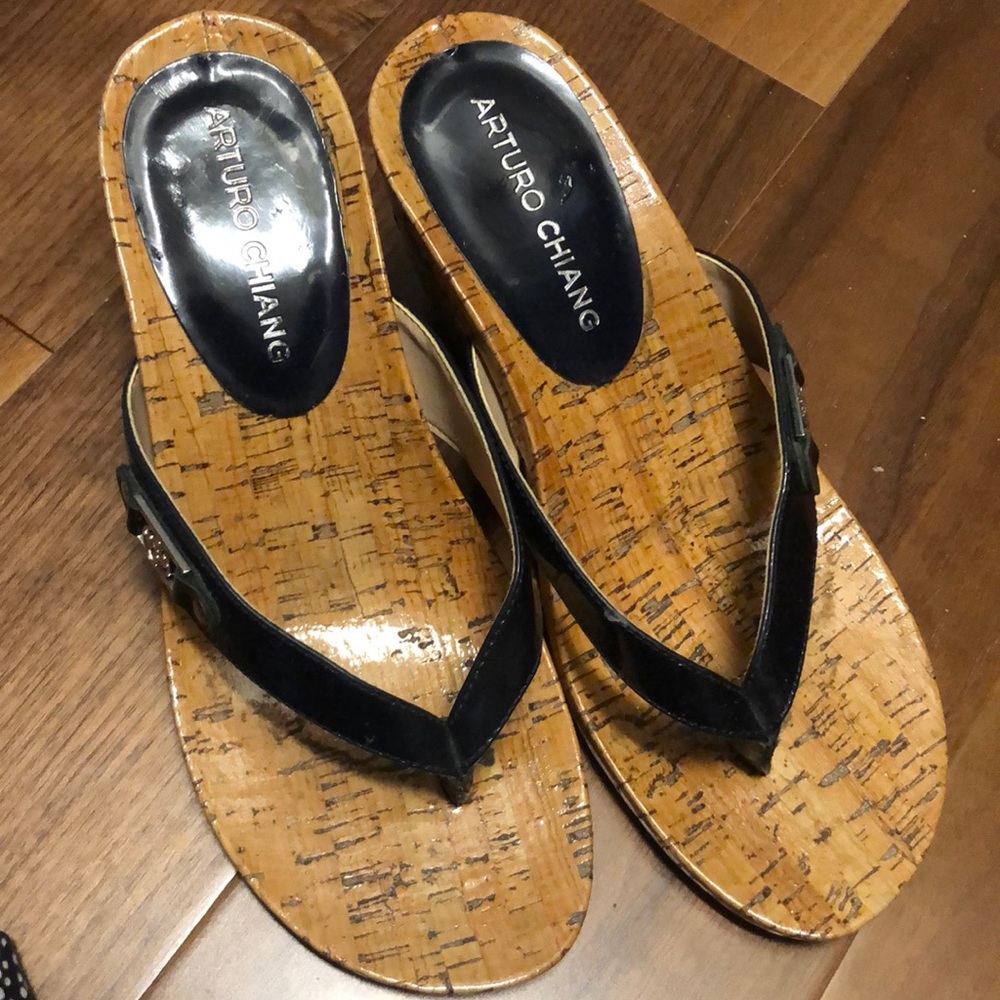 Arturo Chiang navy sandals